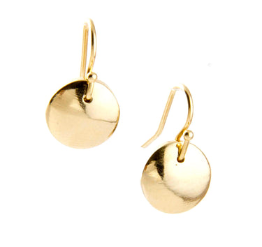 Aretes luneta dorada